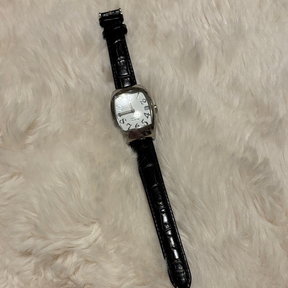 Silpada Black Leather Watch